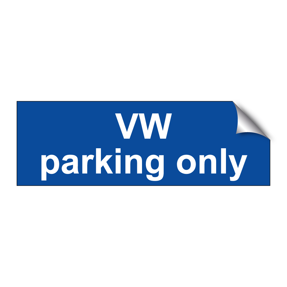 VW parking only