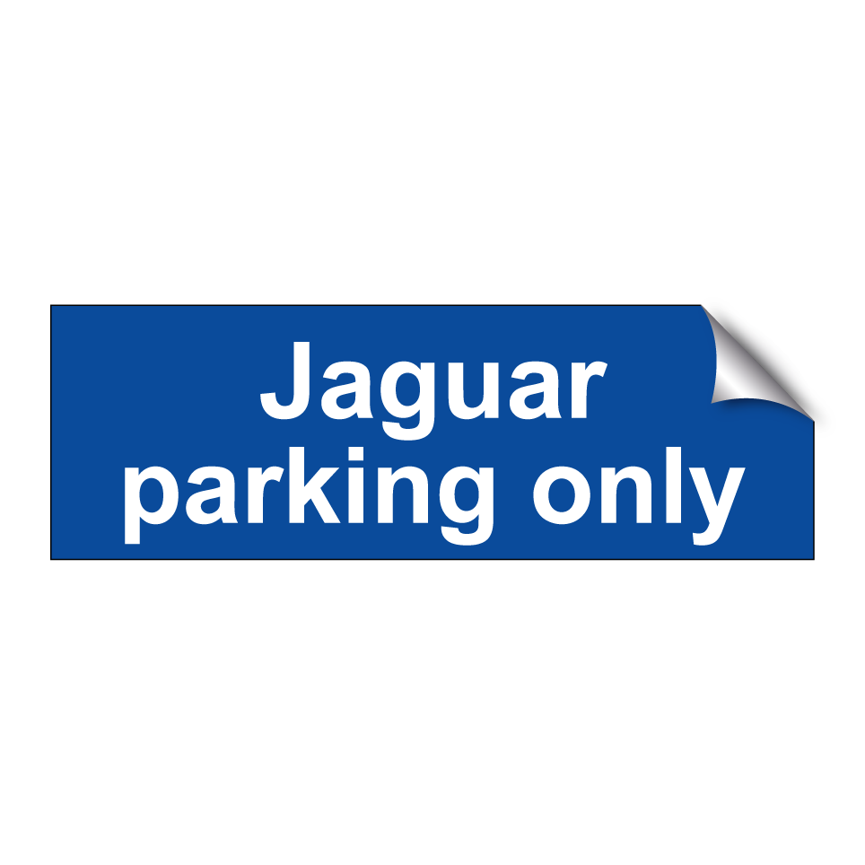 Jaguar parking only