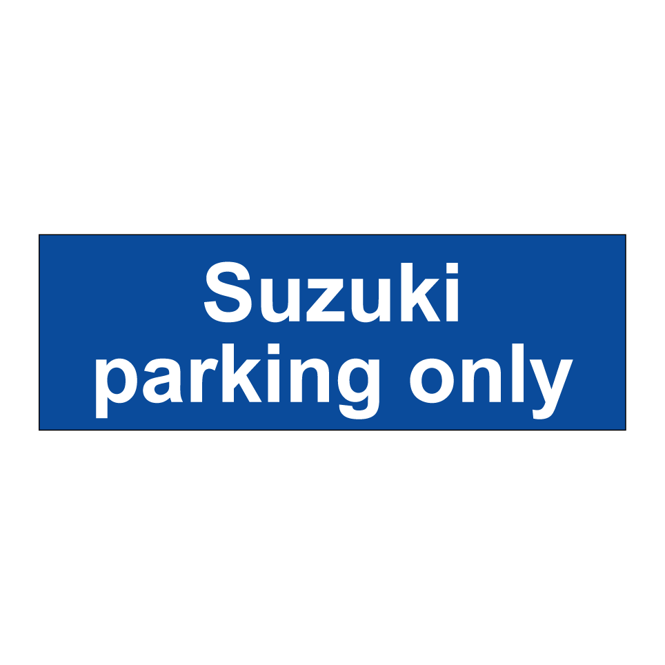 Suzuki parking only