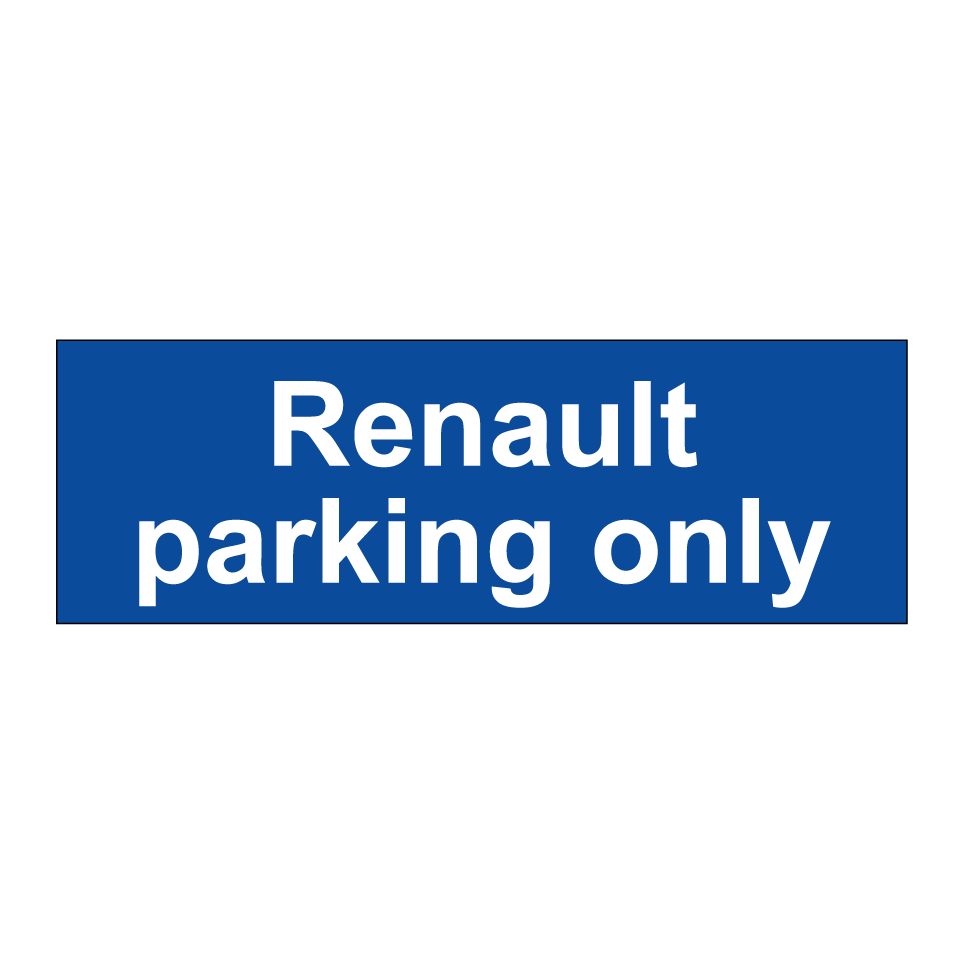 Renault parking only