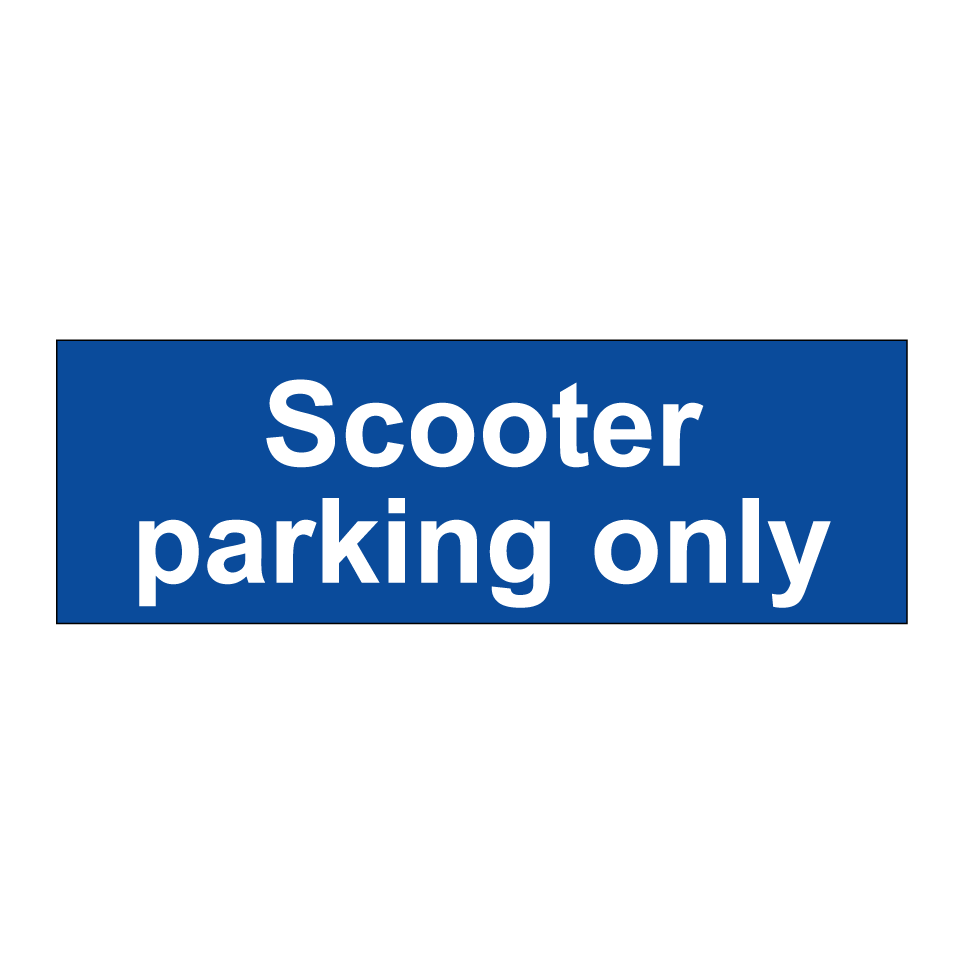 Scooter parking only