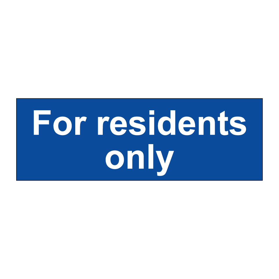 For residents only