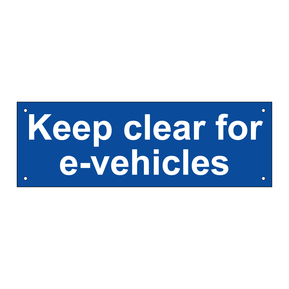 Keep clear for e-vehicles