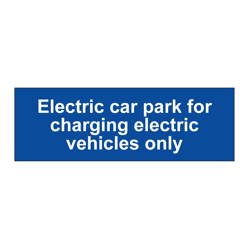 Electric car park for charging electric vehicles only