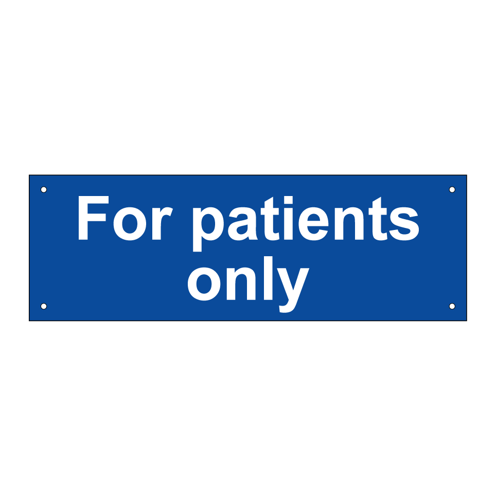 For patients only
