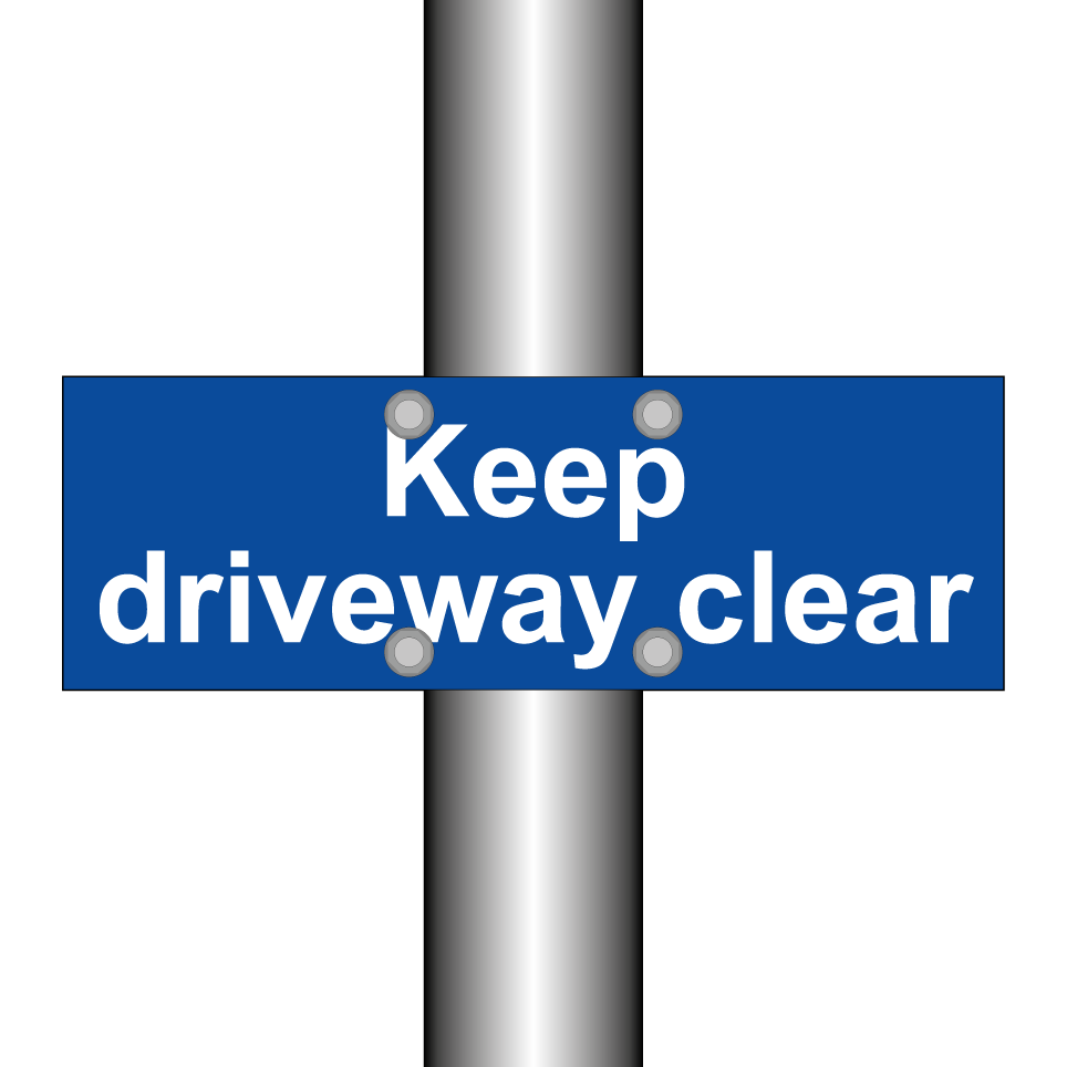 Keep driveway clear