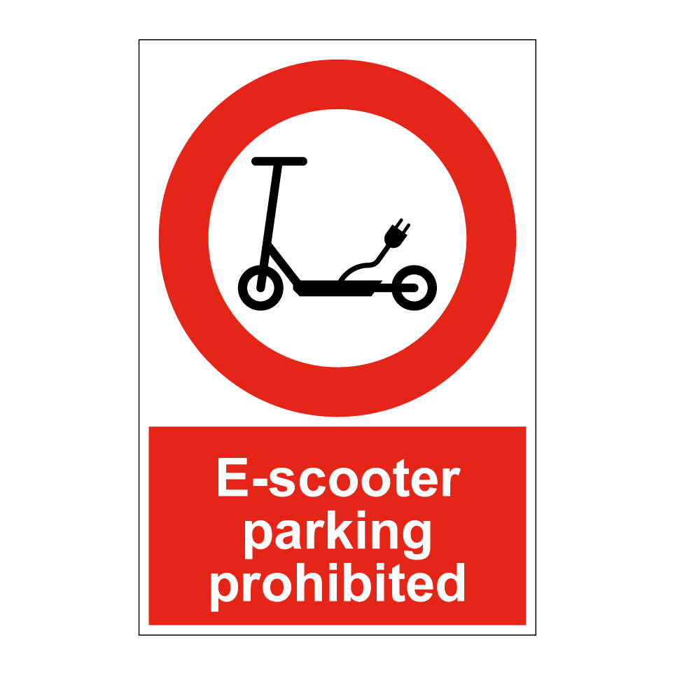 E-scooter parking prohibited