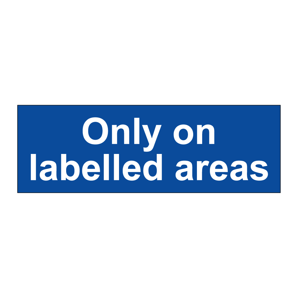 Only on labelled areas
