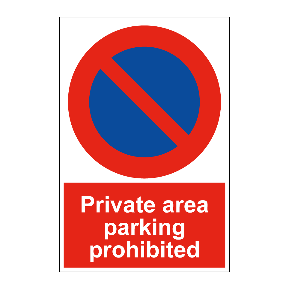 Private area parking prohibited