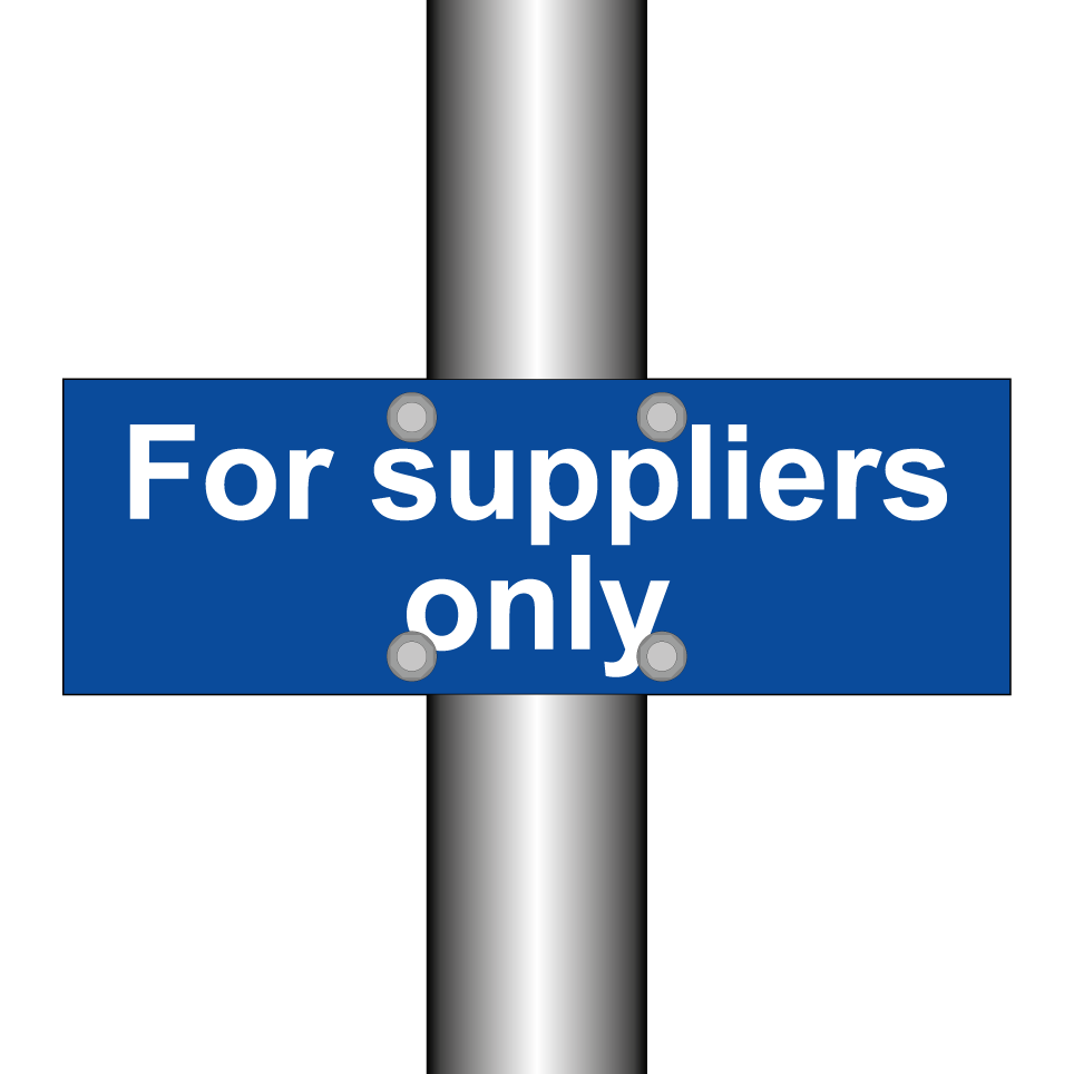 For suppliers only