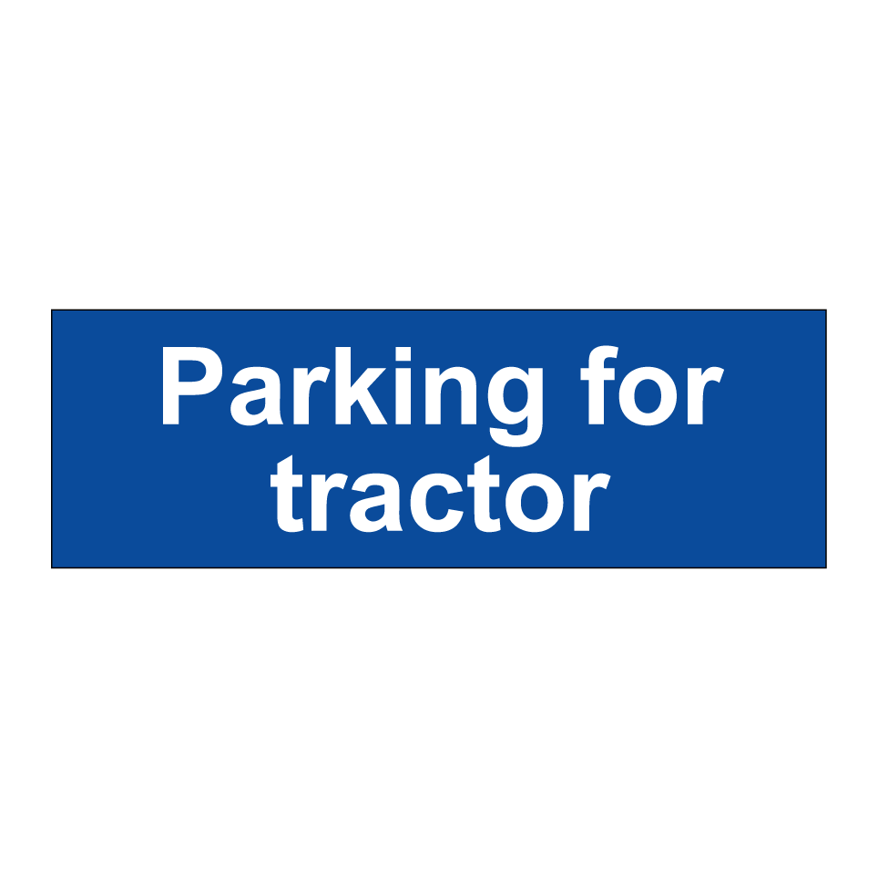 Parking for tractor