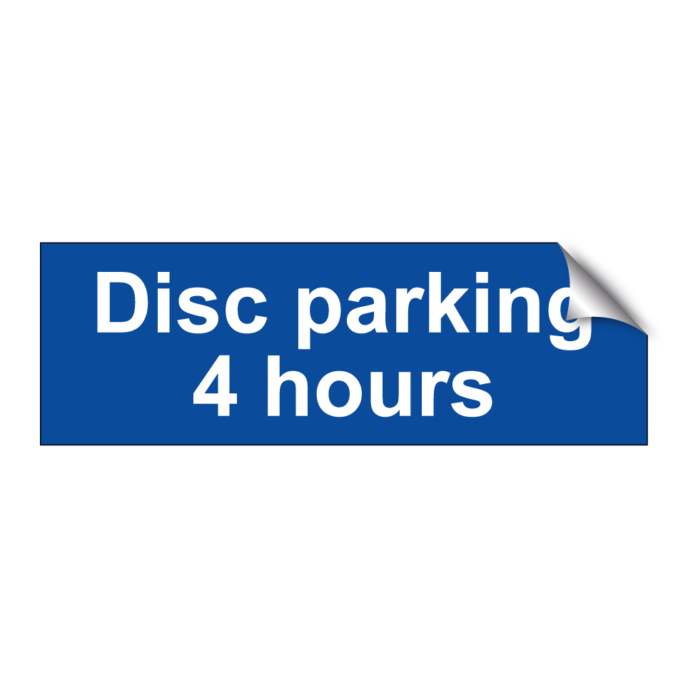 Disc parking 4 hours