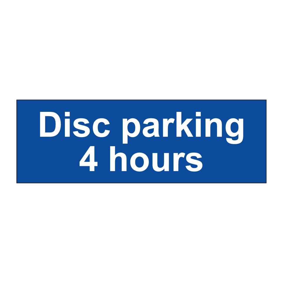 Disc parking 4 hours