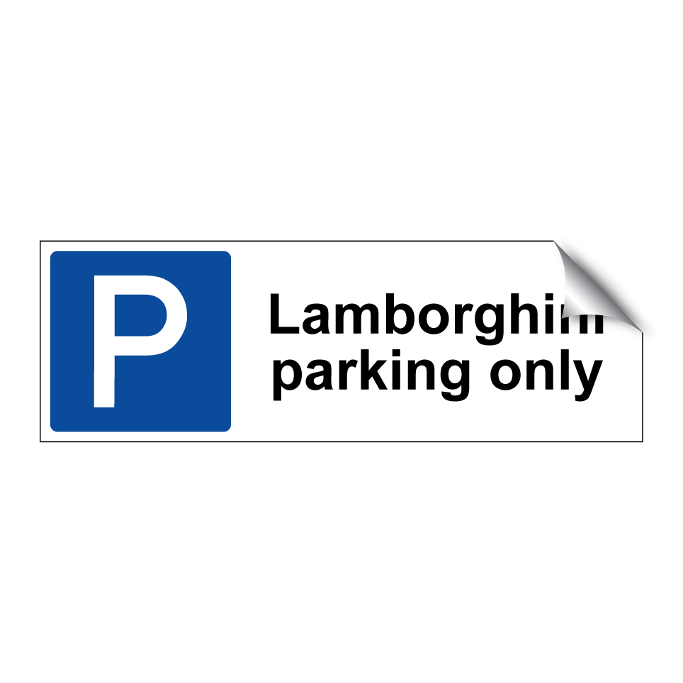 Lamborghini parking only
