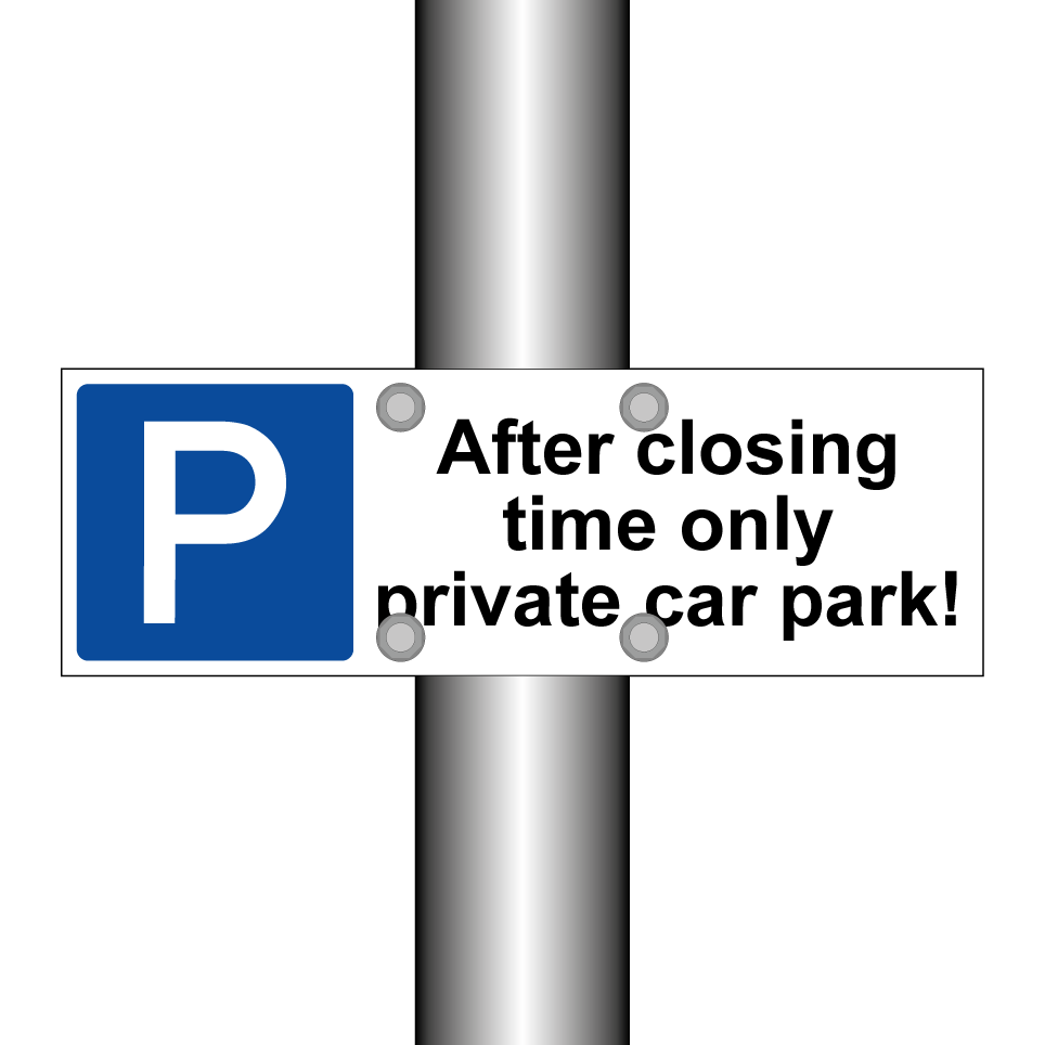 After closing time only private car park!