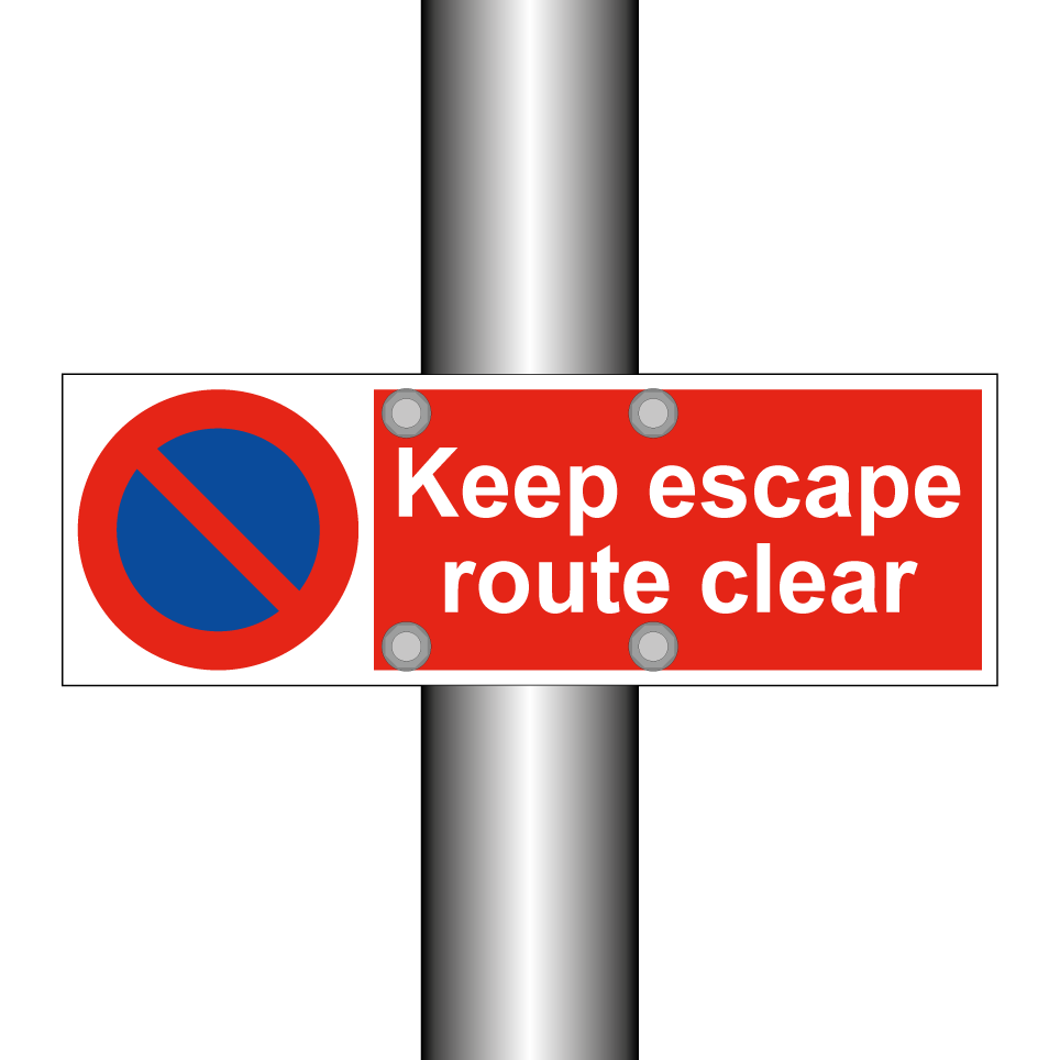 Keep escape route clear