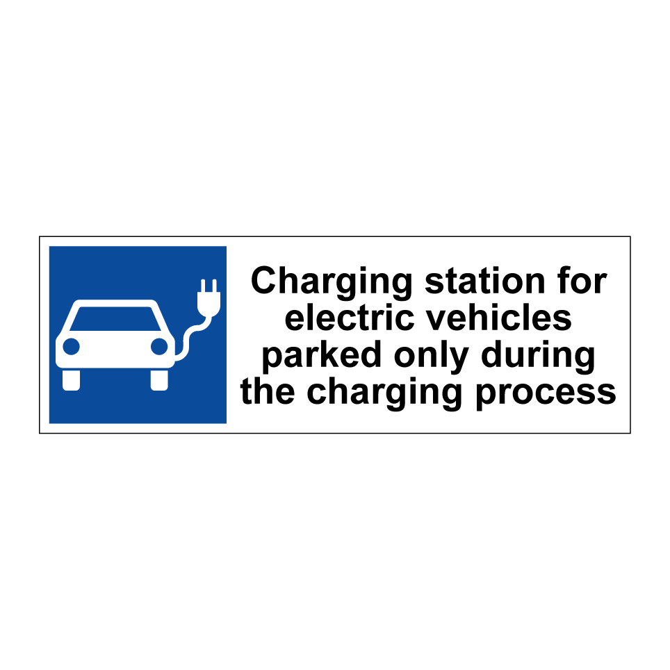 Charging station for electric vehicles parked only during the charging process