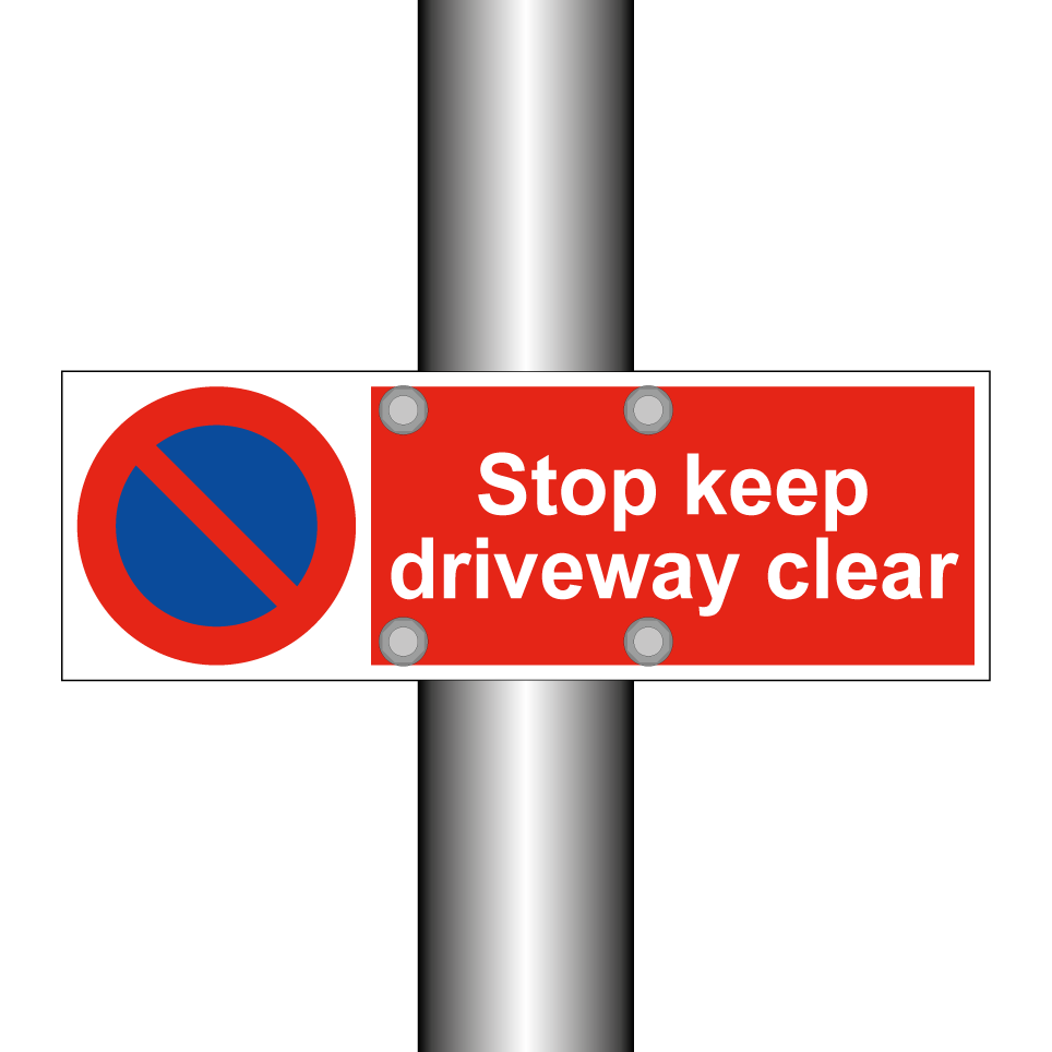Stop keep driveway clear