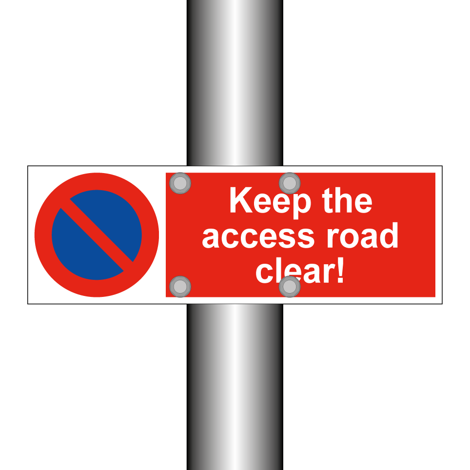 Keep the access road clear!