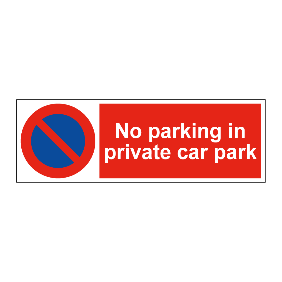 No parking in private car park