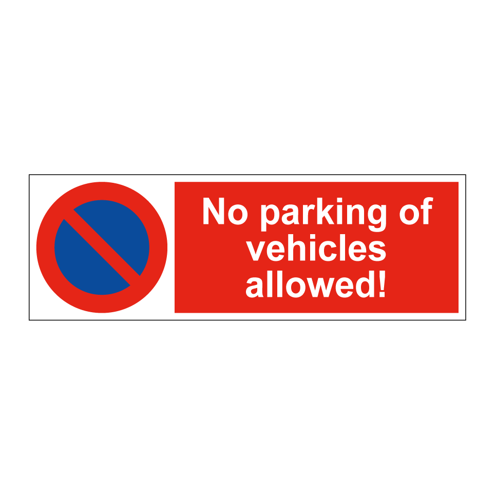 No parking of vehicles allowed!
