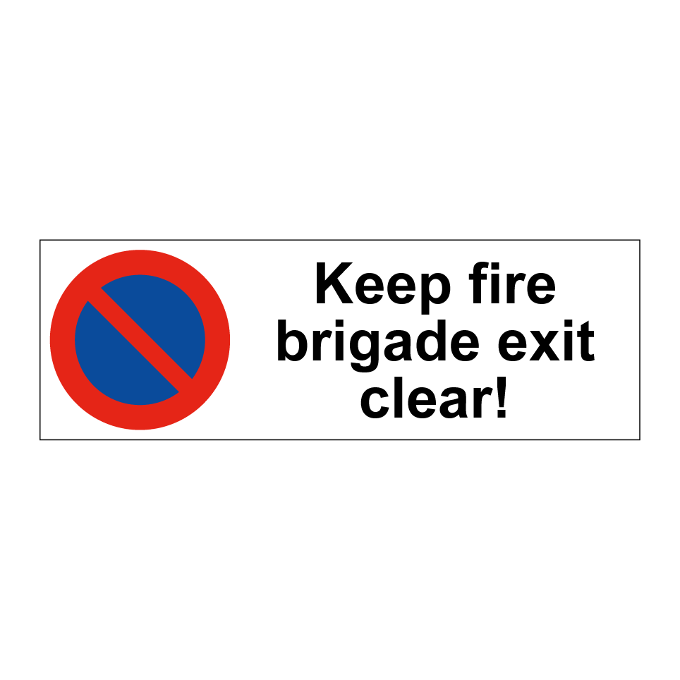 Keep fire brigade exit clear!