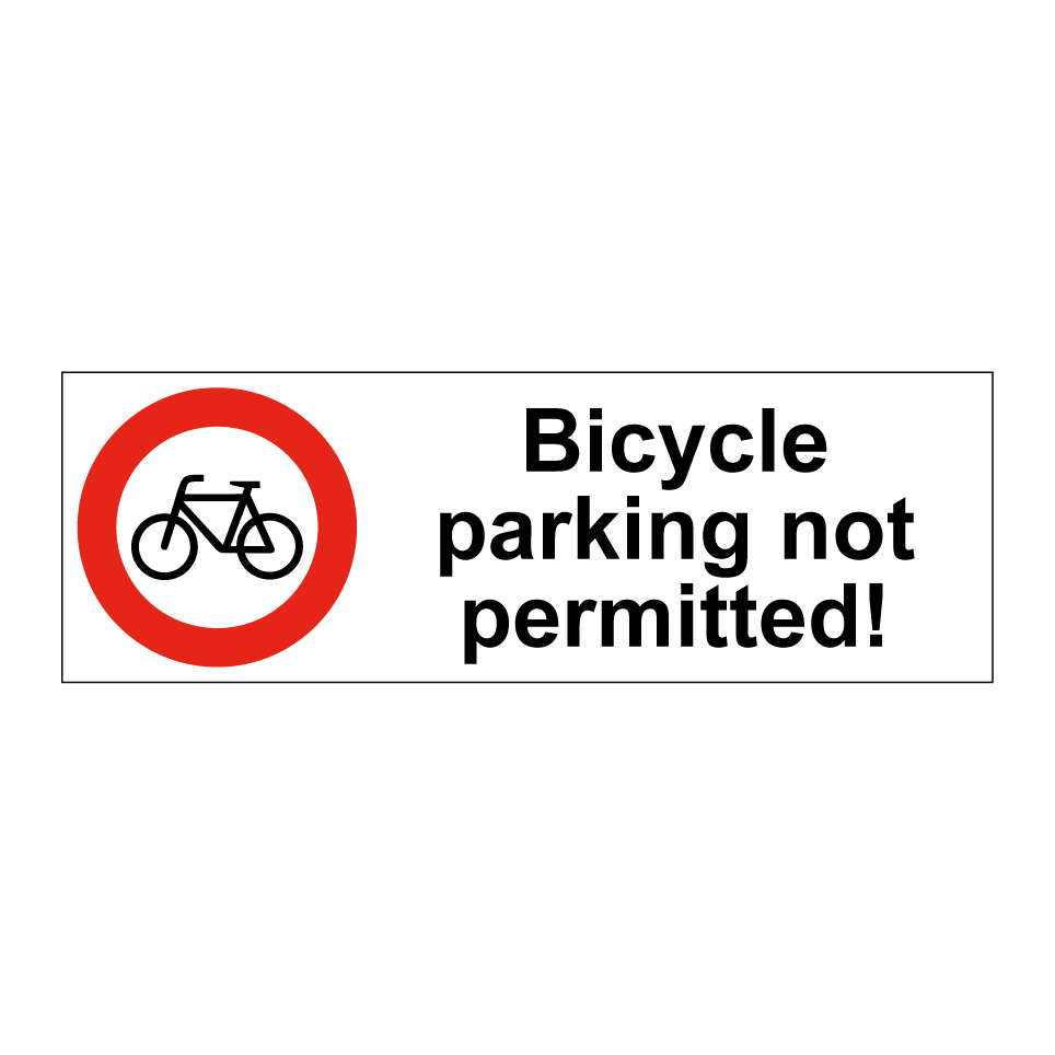 Bicycle parking not permitted!