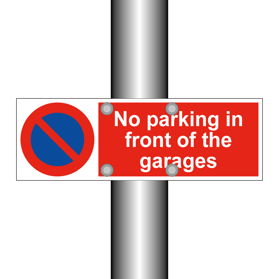 No parking in front of the garages