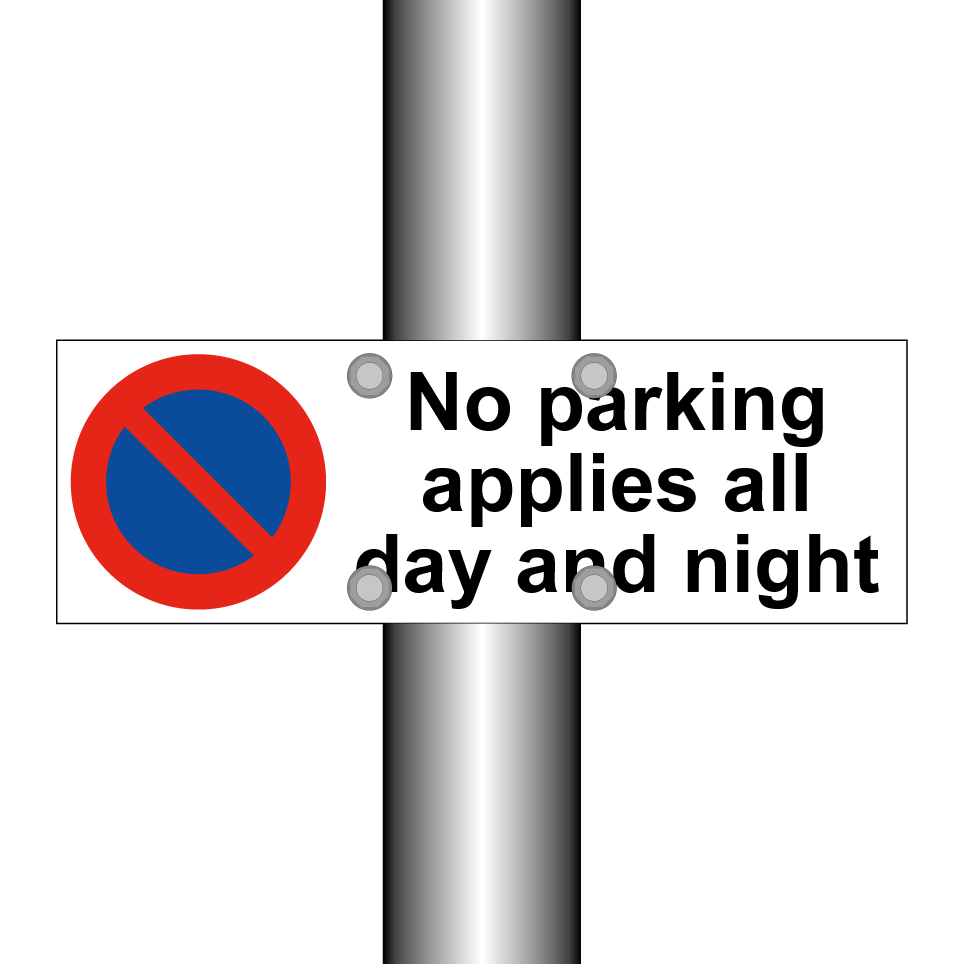 No parking applies all day and night