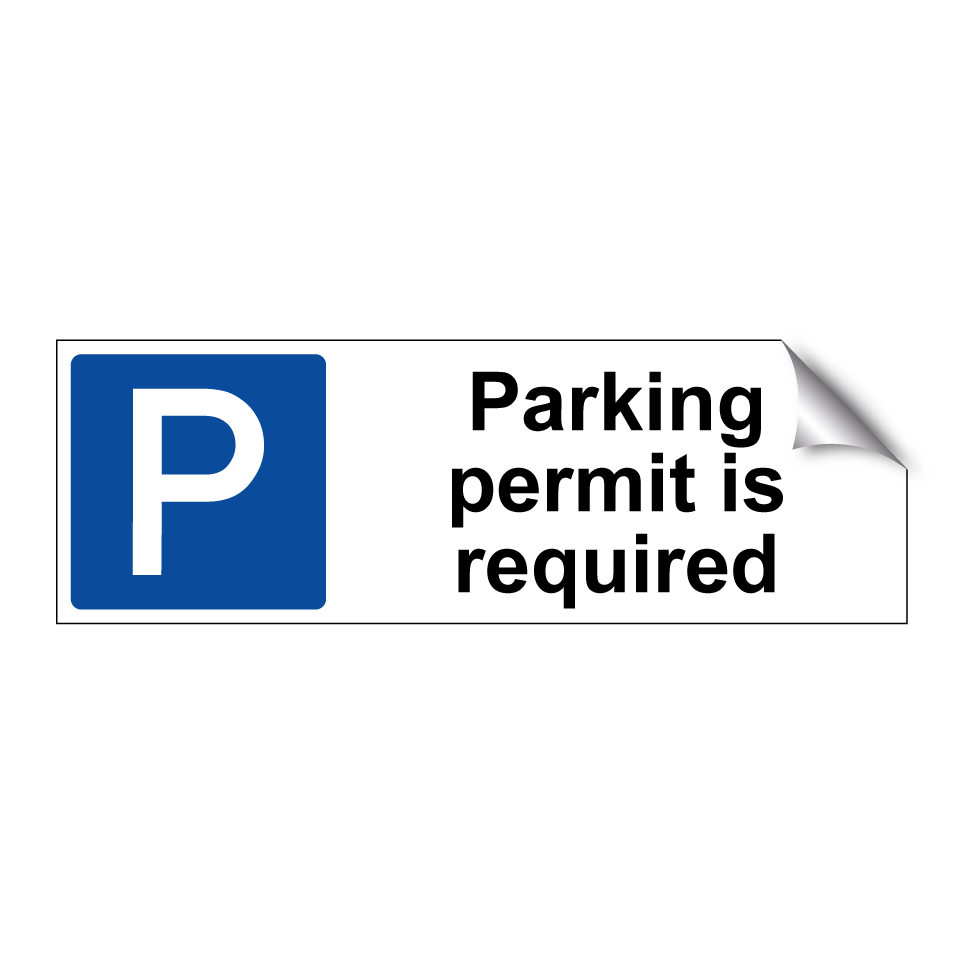 Parking permit is required