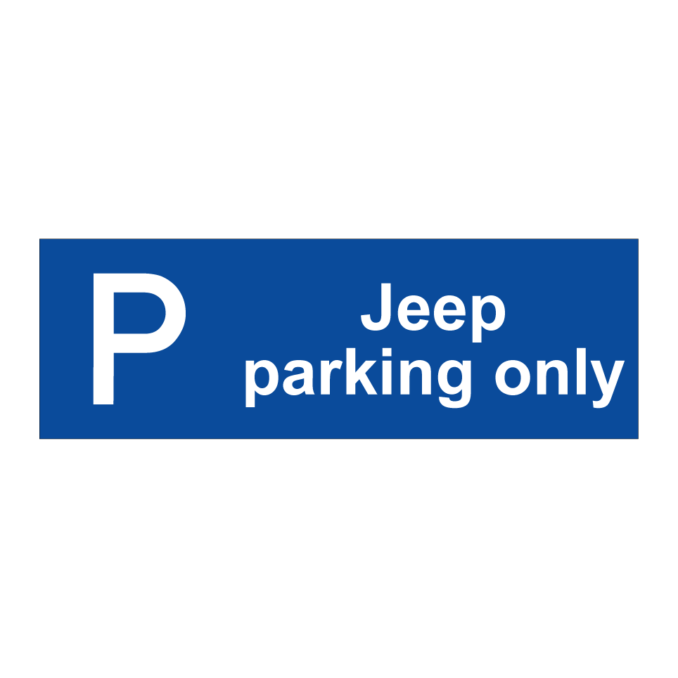 Jeep parking only