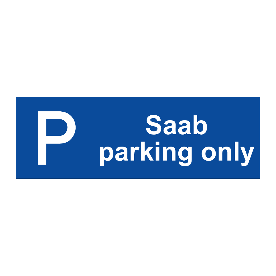 Saab parking only
