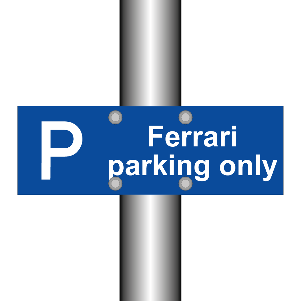 Ferrari parking only