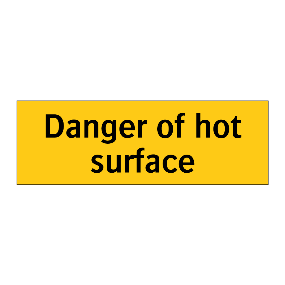 Danger of hot surface