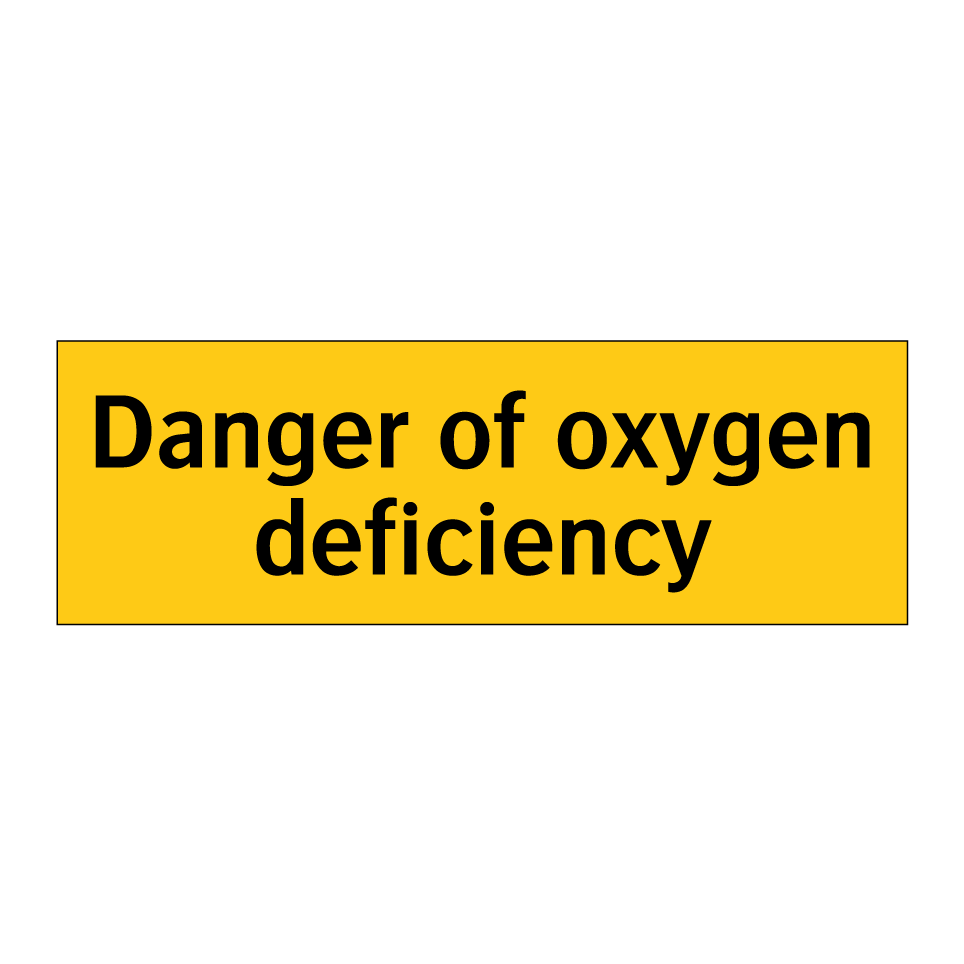 Danger of oxygen deficiency