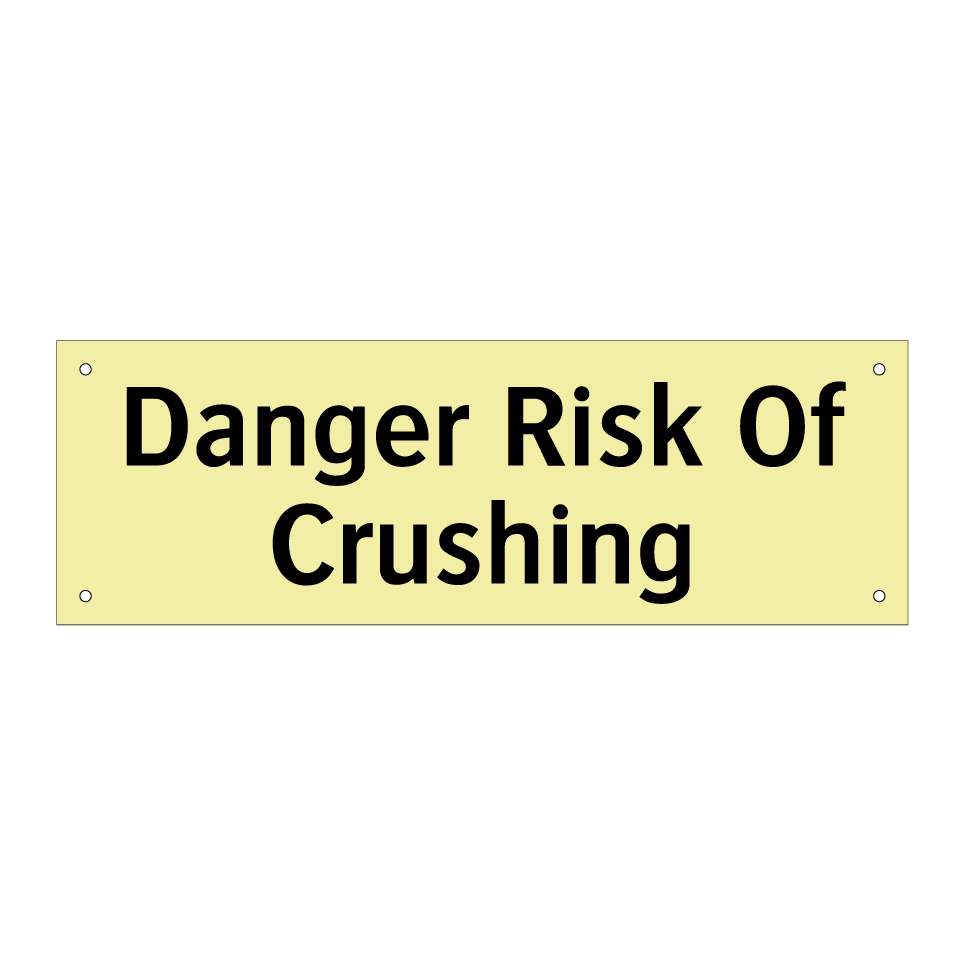 Danger Risk Of Crushing