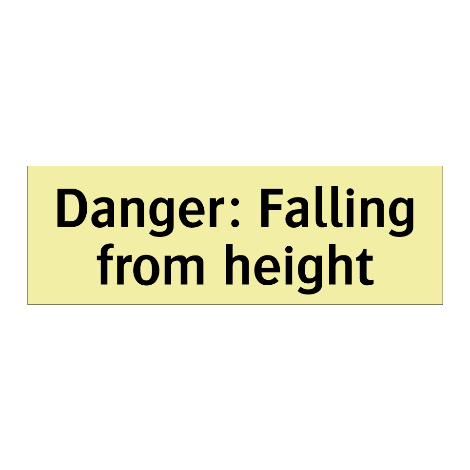 Danger: Falling from height