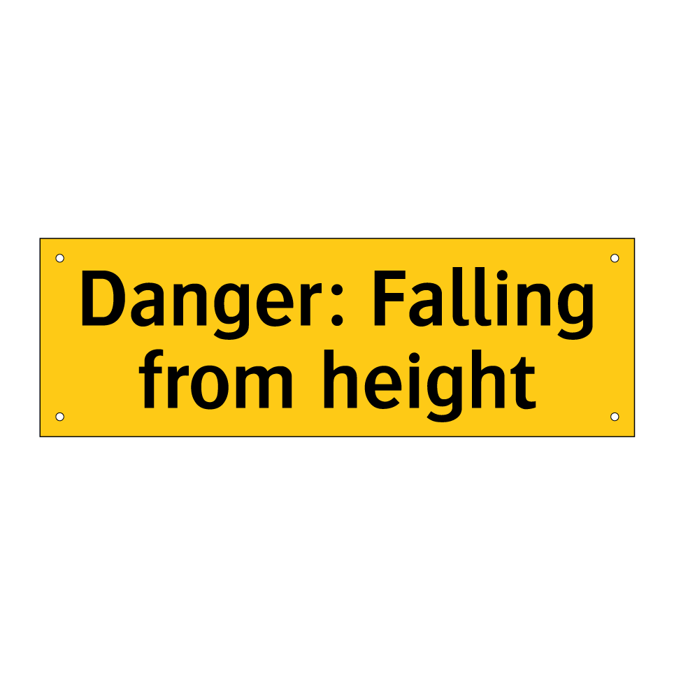 Danger: Falling from height