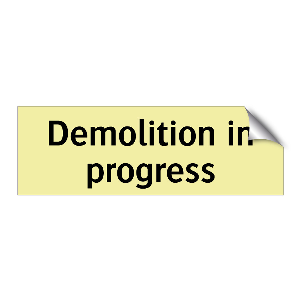 Demolition in progress