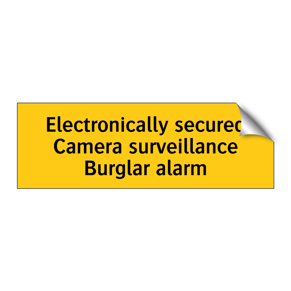 Electronically secured Camera surveillance Burglar alarm
