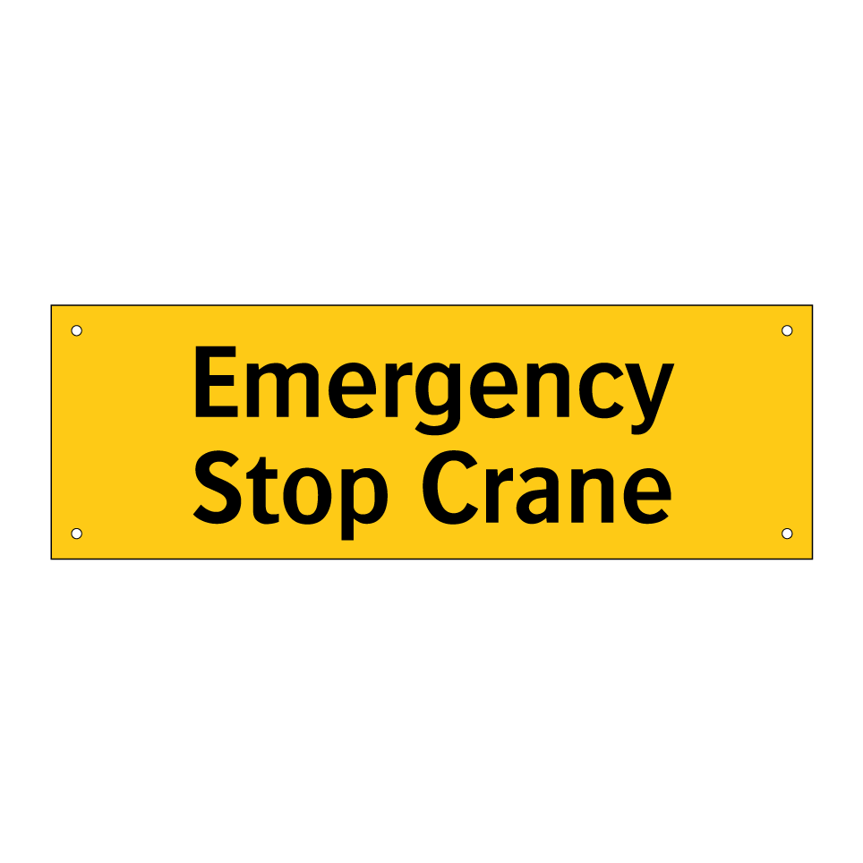 Emergency Stop Crane
