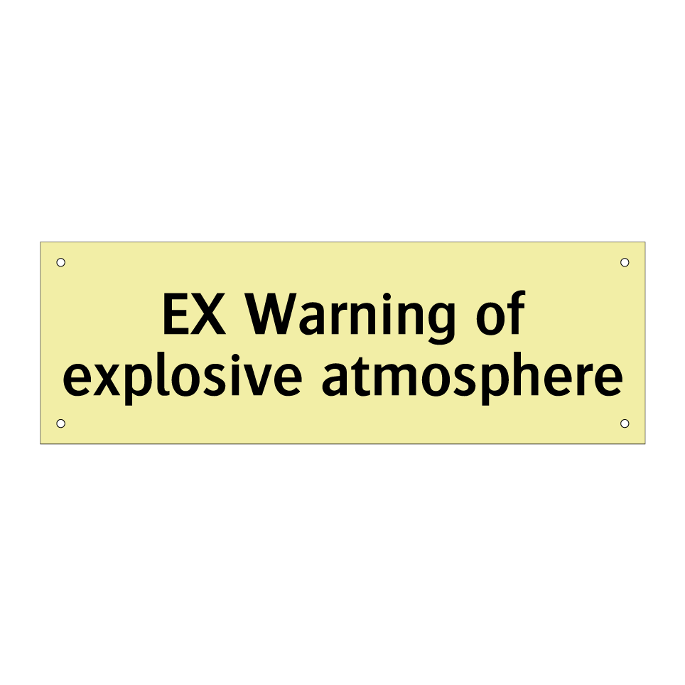 EX Warning of explosive atmosphere