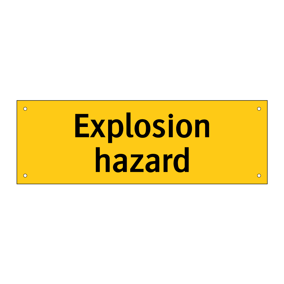 Explosion hazard