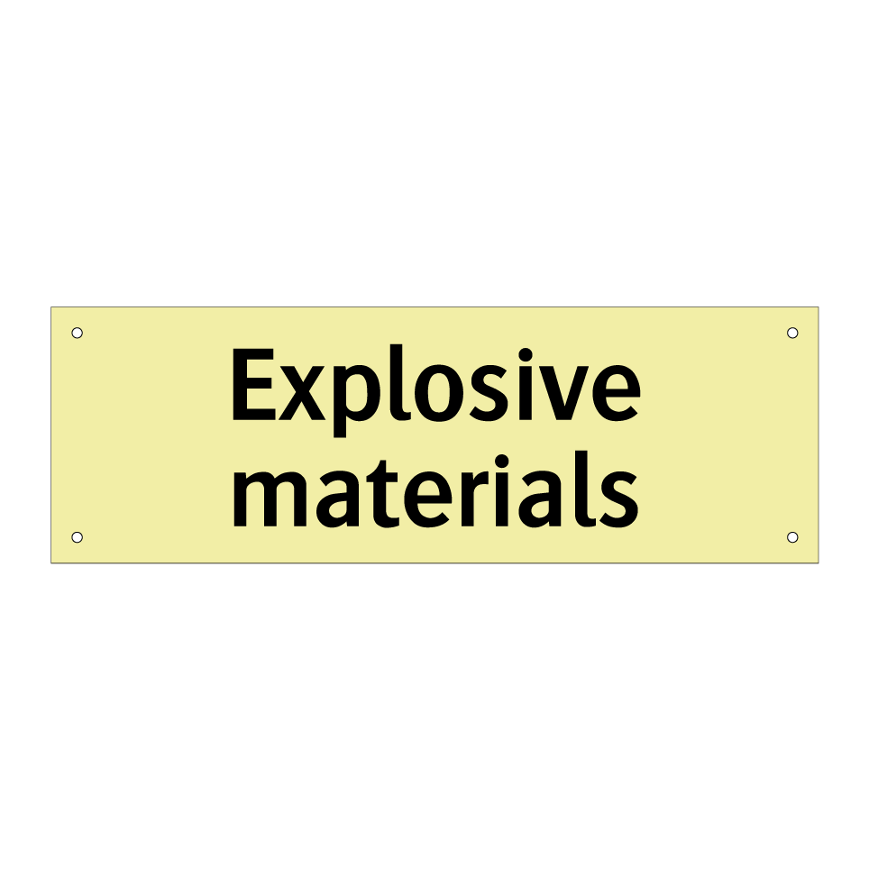 Explosive materials