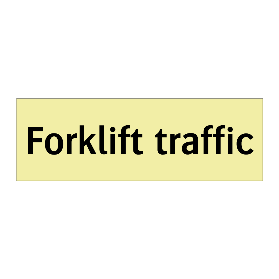 Forklift traffic
