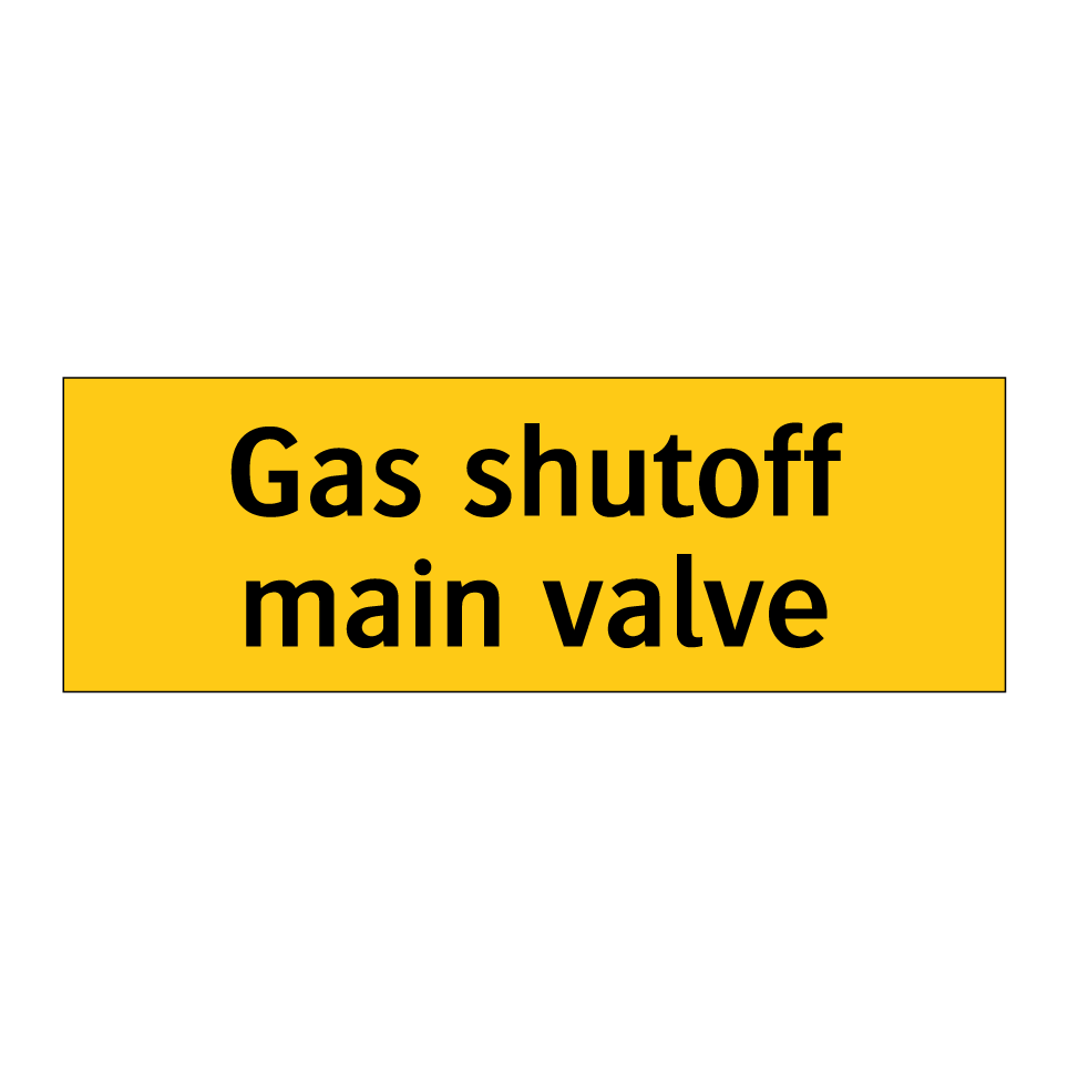 Gas shutoff main valve