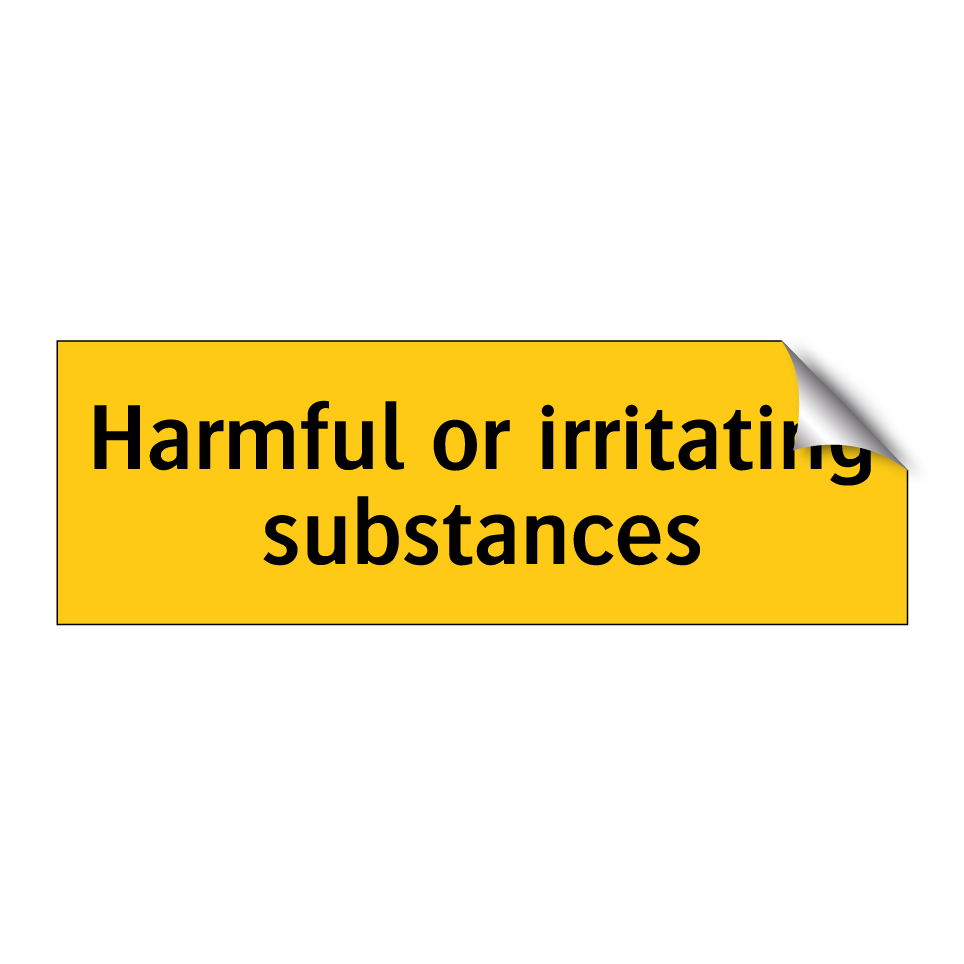 Harmful or irritating substances