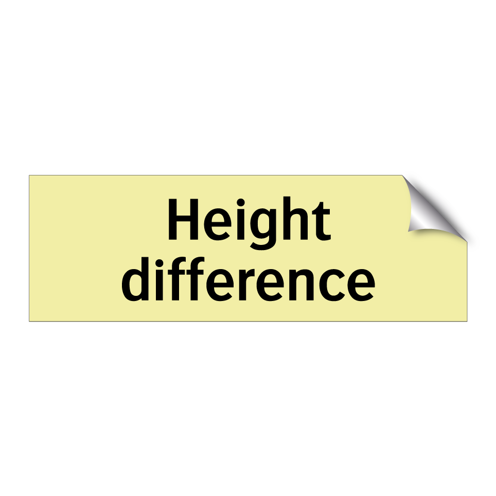 Height difference