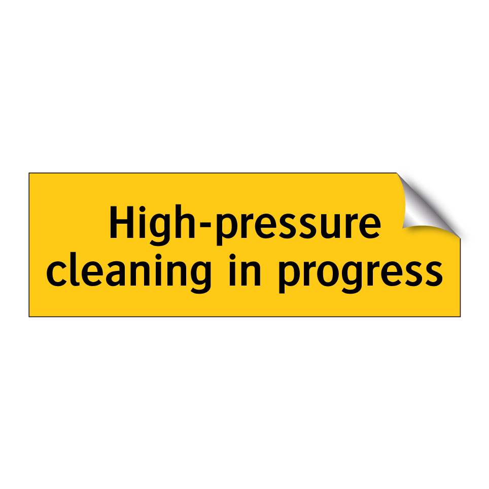 High-pressure cleaning in progress