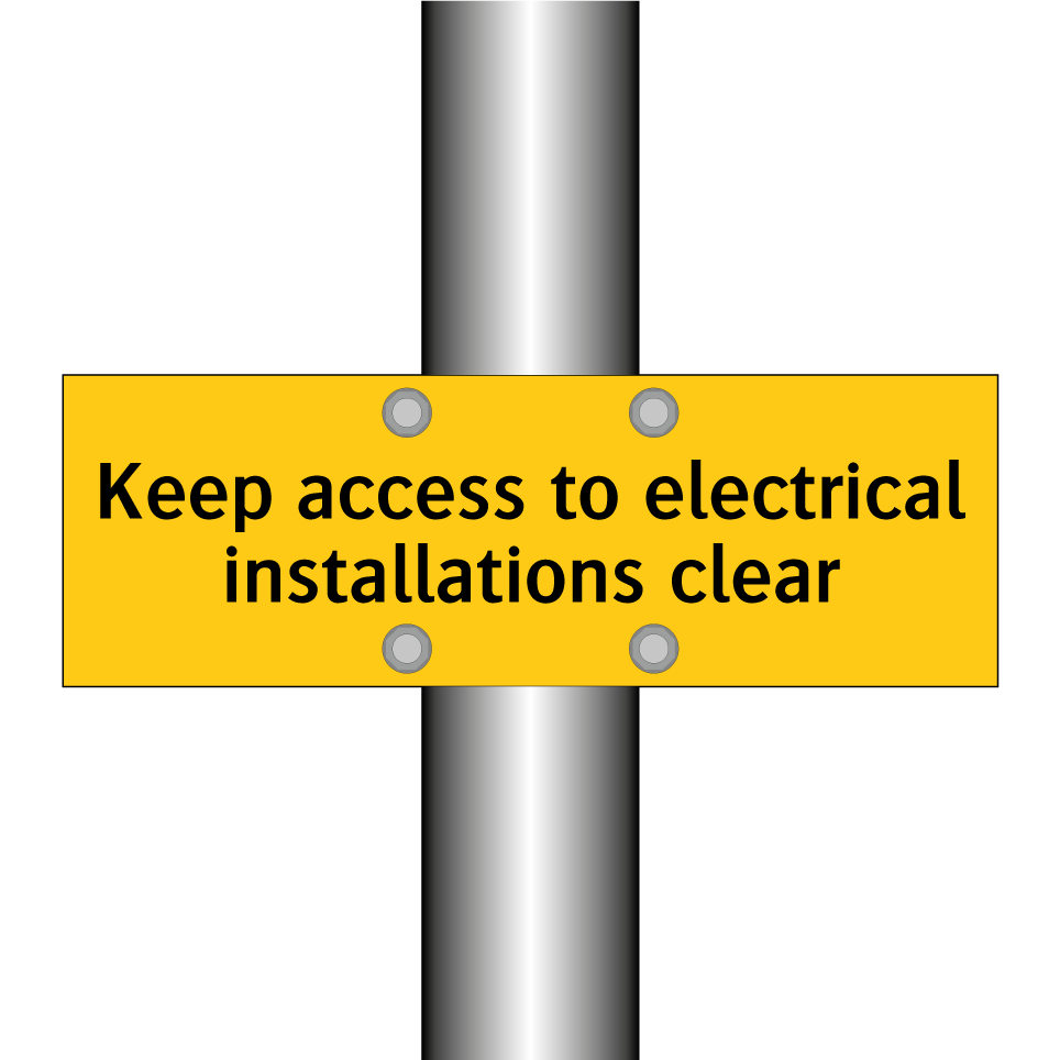 Keep access to electrical installations clear